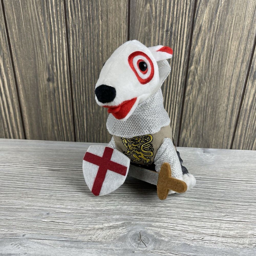 Target Bullseye Dog Stuffed Animal Plush Knight Bullseye Dog 2016  RARE